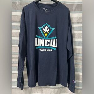 Champion UNCW Seahawks Navy Blue Long Sleeve Shirt